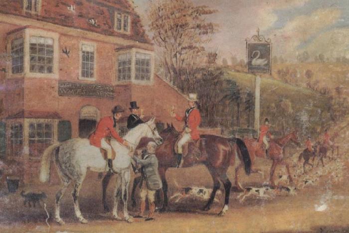 A Meet Outside The Swan inn, Pollard, James